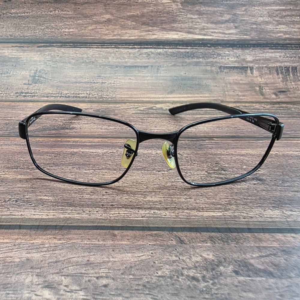Ray-Ban Mens Black Metal Rectangular Eyeglass Frames RB 3413 002 59-18-140